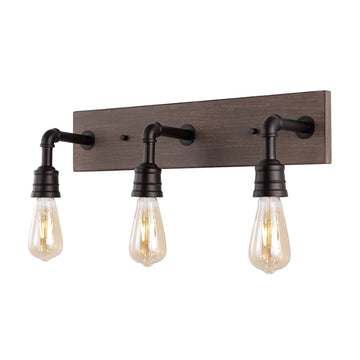 Corbett 22.13" Rustic Farmhouse Iron LED Vanity - JONATHAN Y